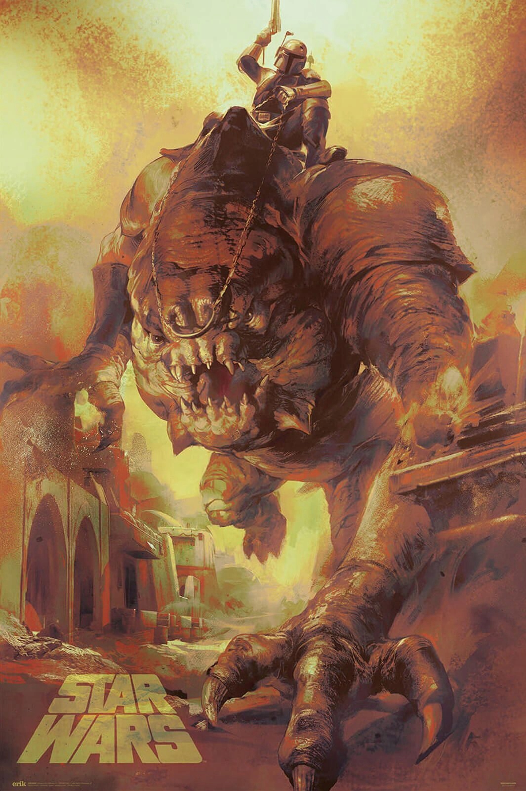 Gwiezdne Wojny Star Wars Boba Fett Rancor – Plakat 61x91,5 cm
