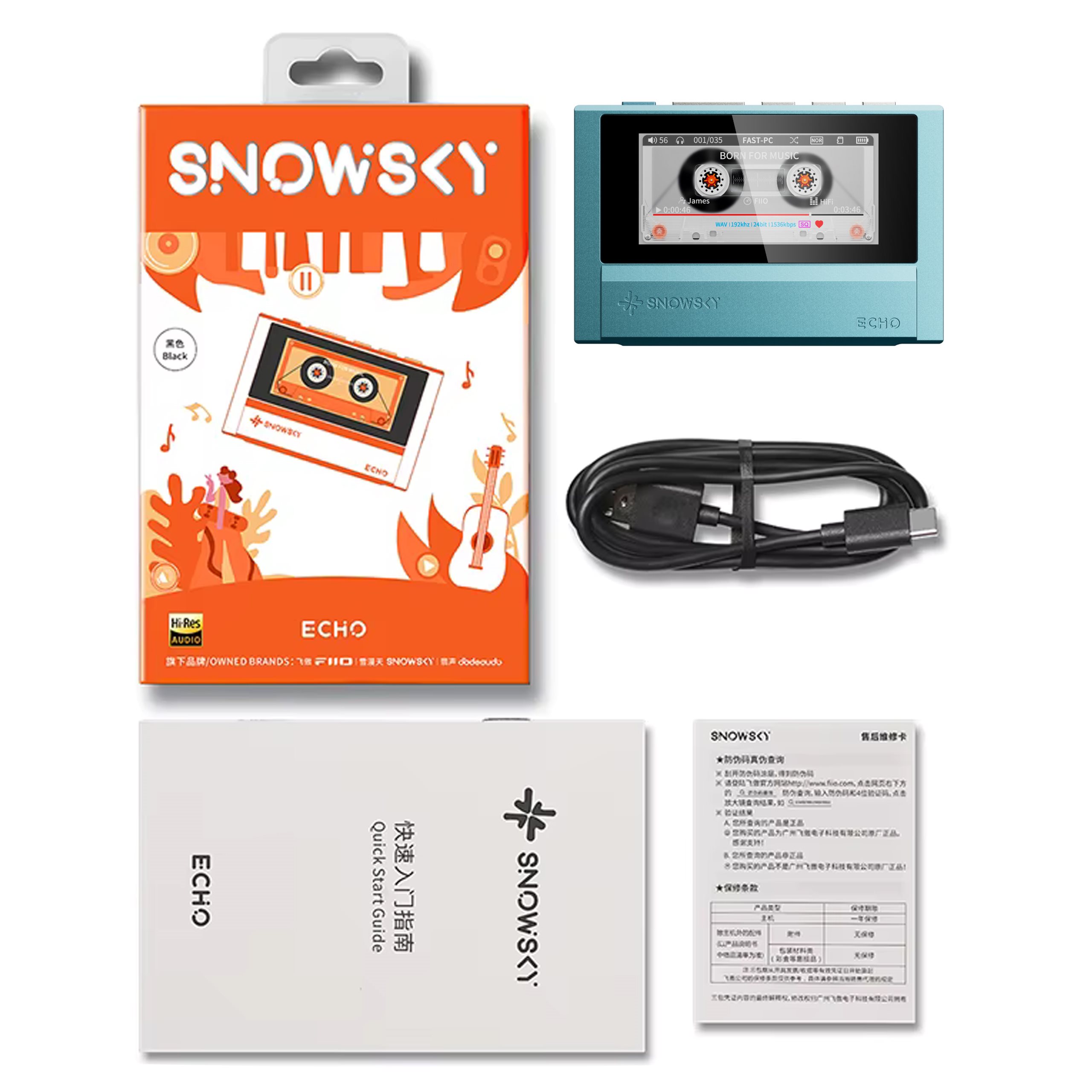 Snowsky Echo sky blue – Przenośny odtwarzacz Hi-Res dla audiofilów