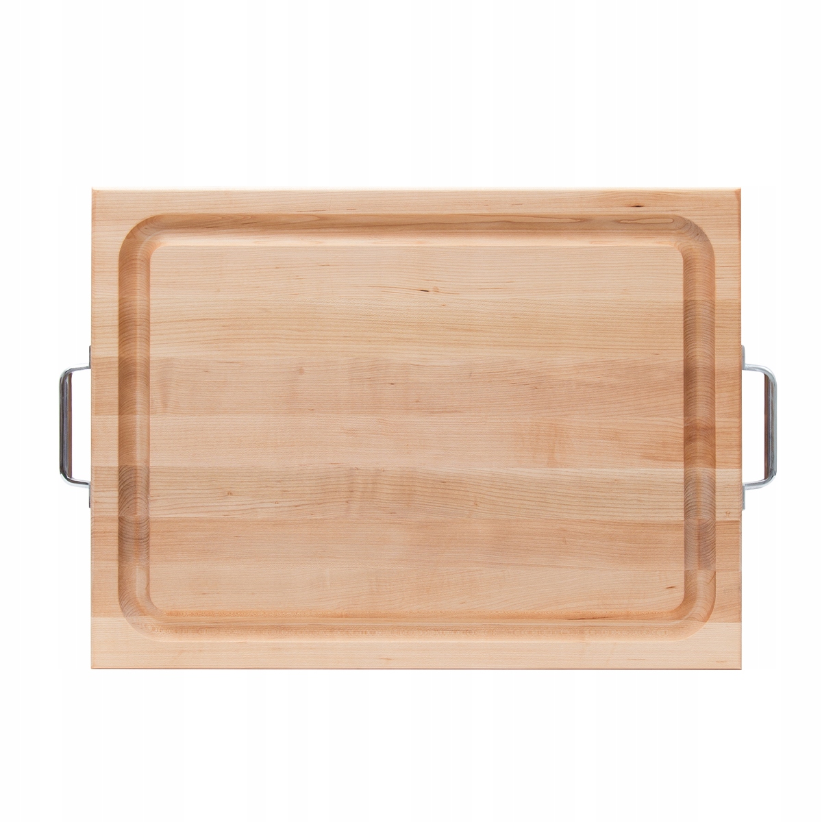 Deska do krojenia klon ze stalowymi uchwytami - 61x46x6 cm / Boos Blocks – Idealna do każdej kuchni