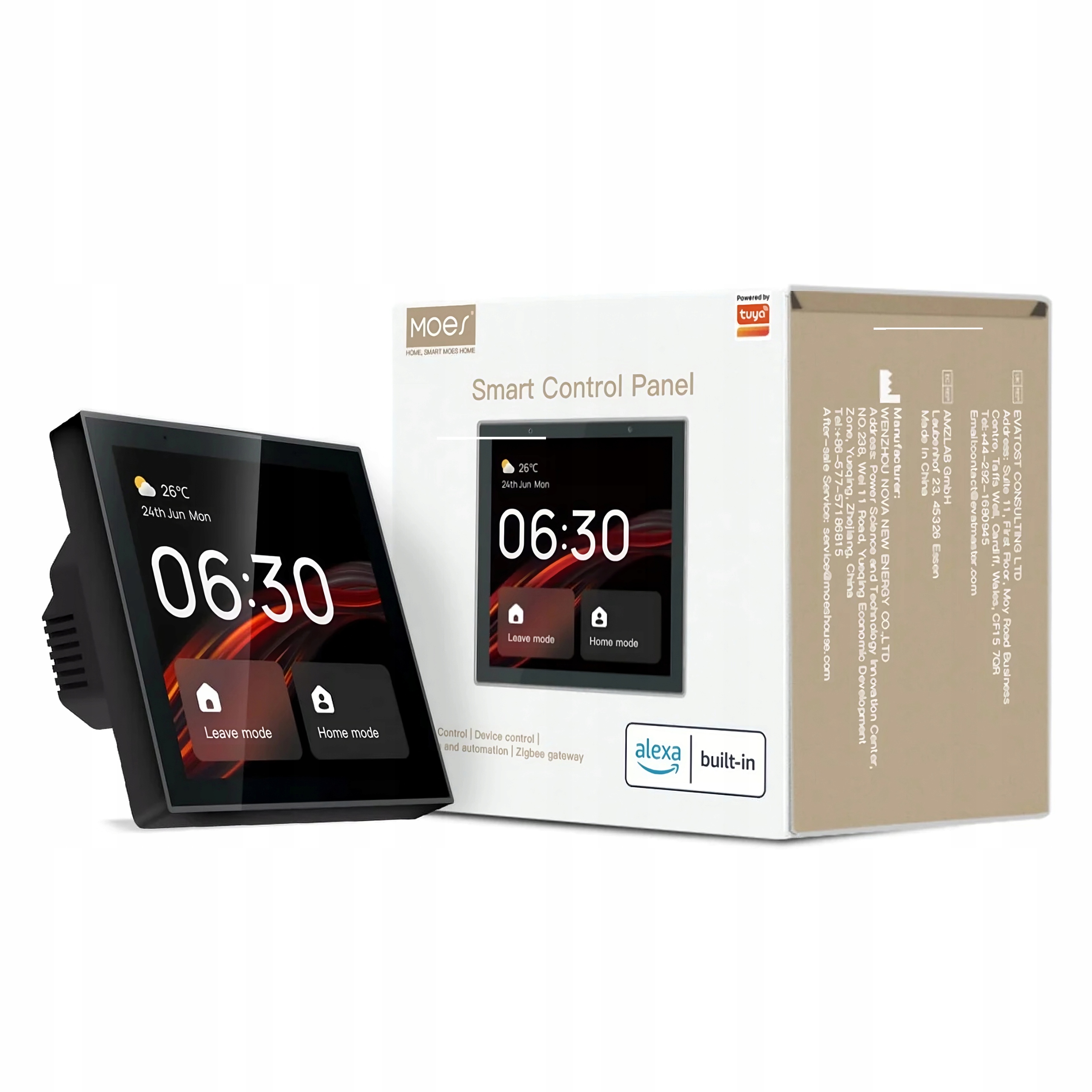 TUYA panel sterowania inteligentnego domu LCD Wi-Fi z wbudowanym ZigBee i Amazon Alexa – Nowoczesne rozwiązanie dla Twojego domu