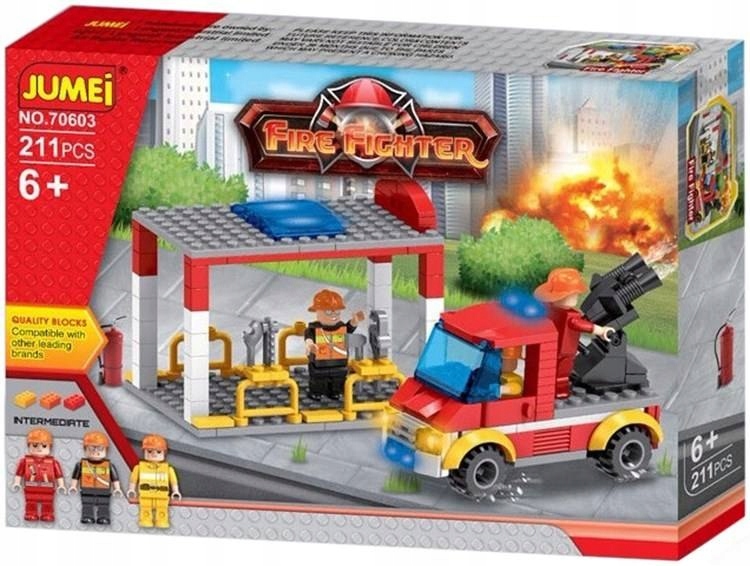 Klocki Jumei STRAŻ POŻARNA 211 ELEMENTÓW – Kreatywna zabawa dla dzieci