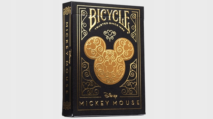 Bicycle Karty Black & Gold Mickey – Luksusowe karty do gry dla każdego