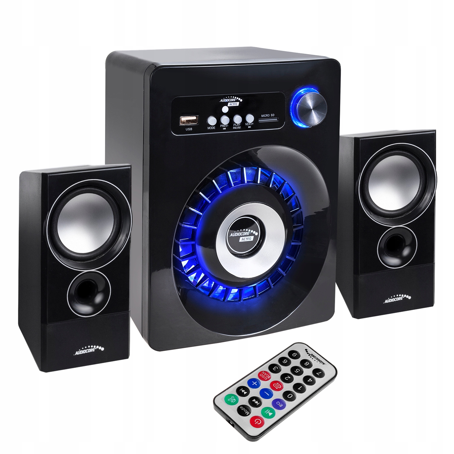 Zestaw głośników 2.1 Audiocore AC910 – Nowoczesne brzmienie w eleganckim wydaniu