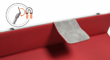 Protective flap for screen with magnetic closure