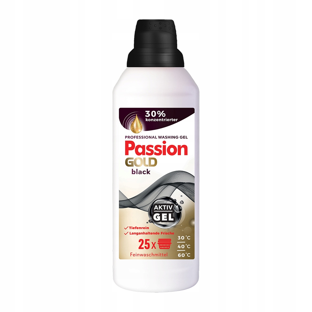 PASSION GOLD Professional Żel do prania ubrań czarnych 1000 ml – Skuteczna pielęgnacja czarnych tkanin