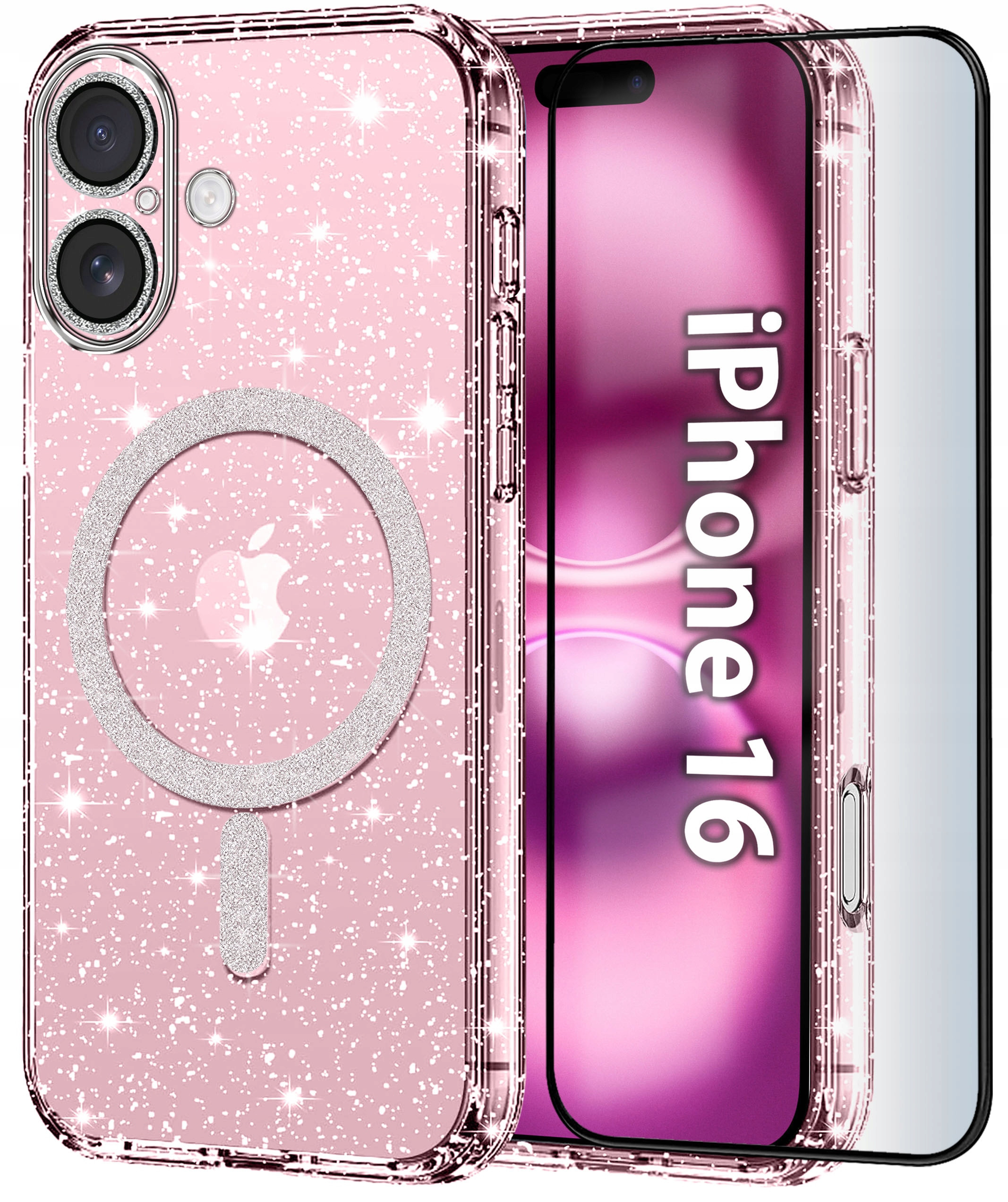 Etui do Apple iPhone 16 BROKATOWE CLEAR CASE do MagSafe – Styl i ochrona w jednym