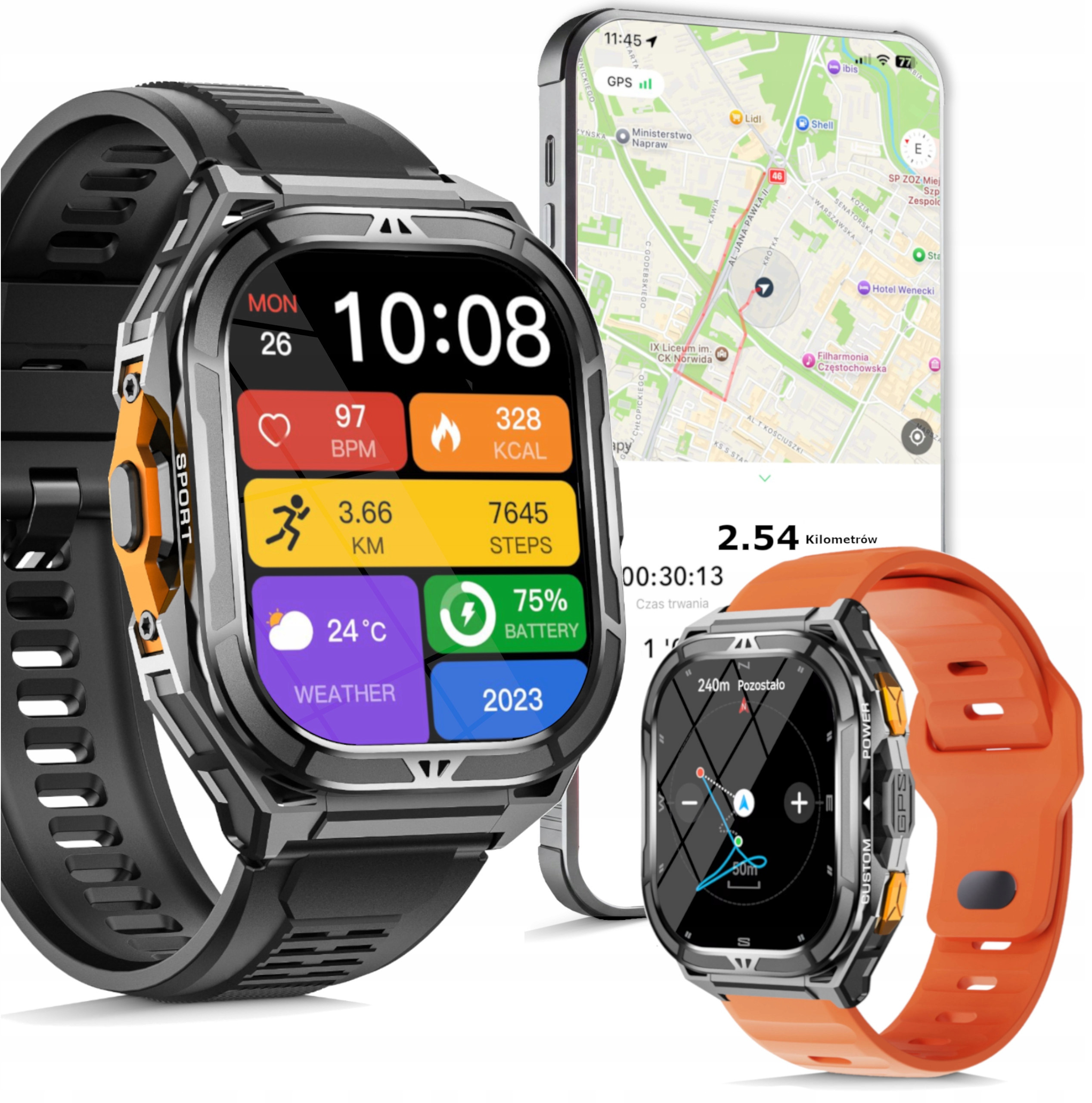 Smartwatch Męski GPS Pływanie Wodoodporny ATM 5 Sen Wenom – Twój Niezawodny Partner w Sporcie