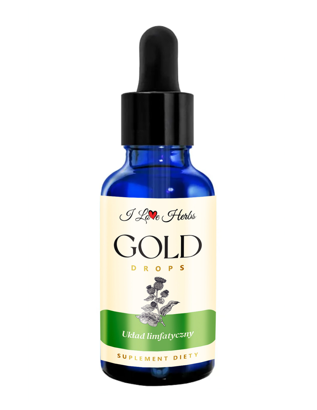 I LOVE HERRBS - Lymph Gold Drops Układ Limfatyczny (50 ml) – wsparcie dla Twojego zdrowia