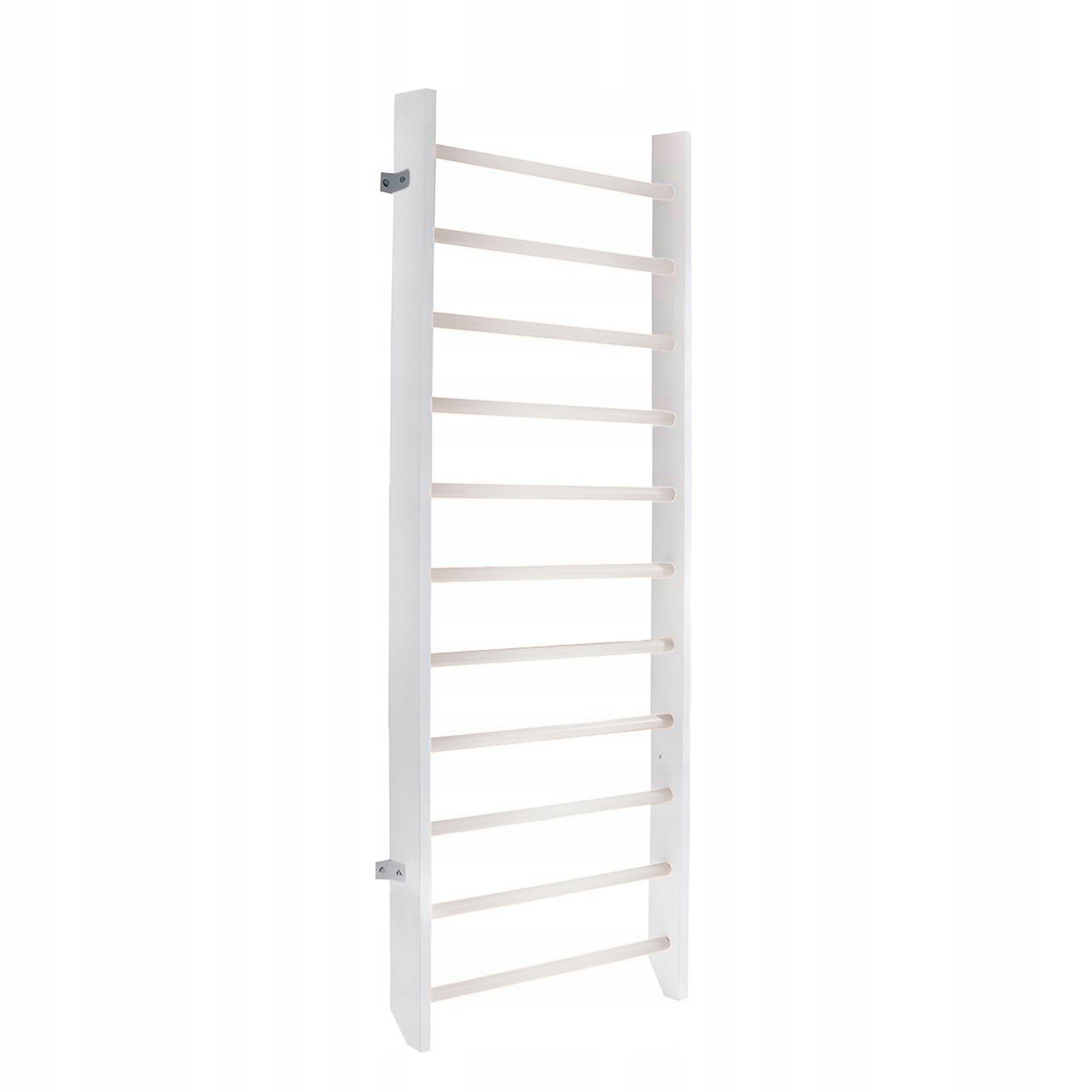 Drabinka rehabilitacyjna biała dla dzieci 220 x 70 cm sosna – Idealne wsparcie w treningu