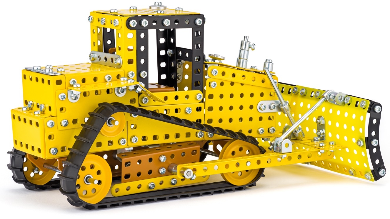 Zestaw zawierający 504 elementy do budowy buldożera