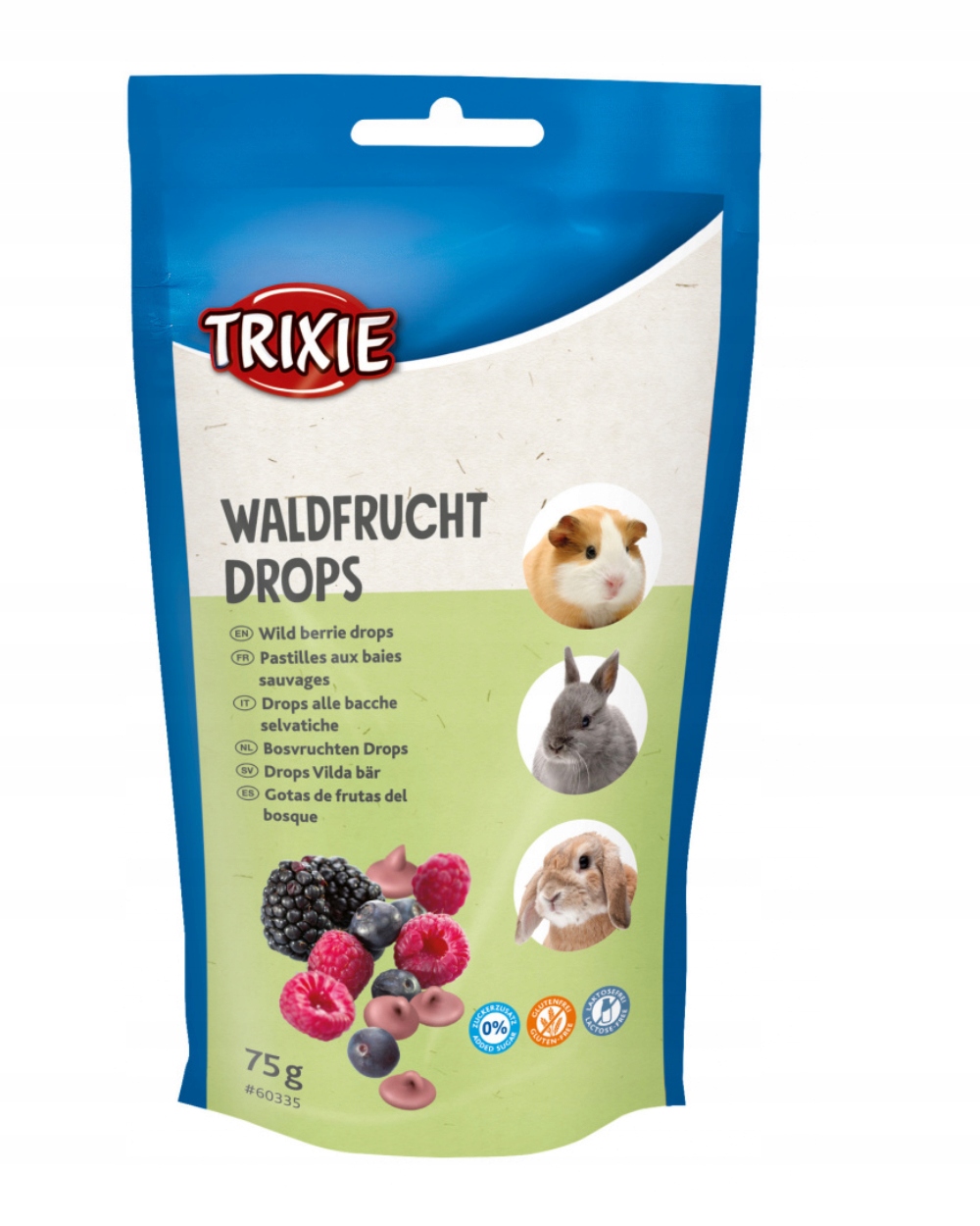 Trixie Dropsy dla gryzoni Owoce leśne 75g – Smakowita przekąska dla Twojego pupila