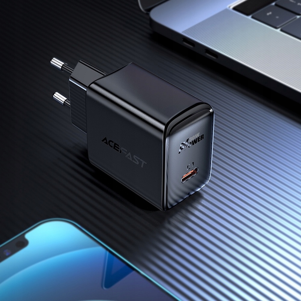 Acefast Ładowarka Sieciowa GaN USB-C 30W (A21) – Szybkie i Efektywne Ładowanie
