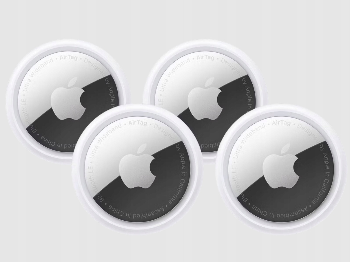 Apple AirTag 4 Pack - Zestaw lokalizatorów GPS w kolorze białym