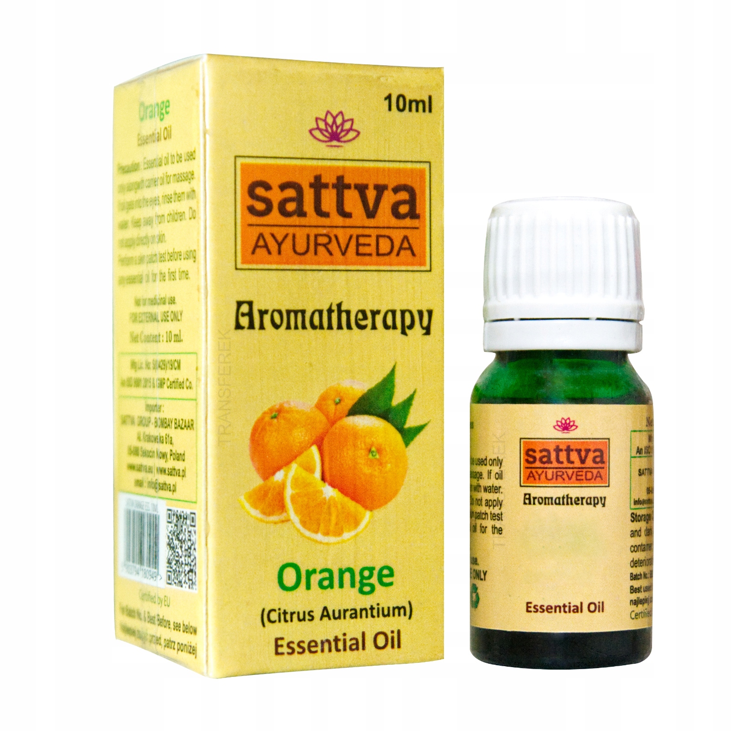 Sattva Olejek Eteryczny Pomarańczy 10ml – Aromaty w Twoim Domu