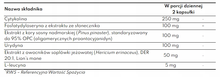 Składniki aktywne wspierające funkcje poznawcze