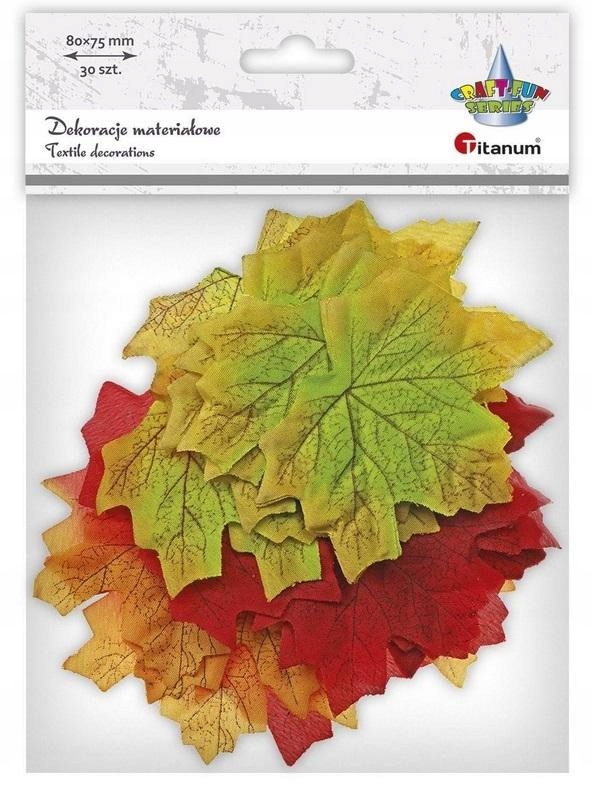 Materiałowe liście klonu 85x70mm 30szt – Idealne ozdoby do kreatywnych projektów