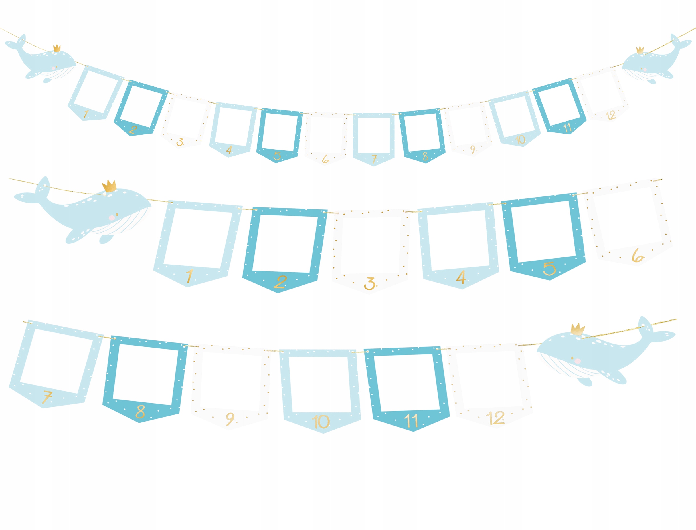 Girlanda na zdjęcia Wieloryb – Idealna dekoracja na Baby Shower