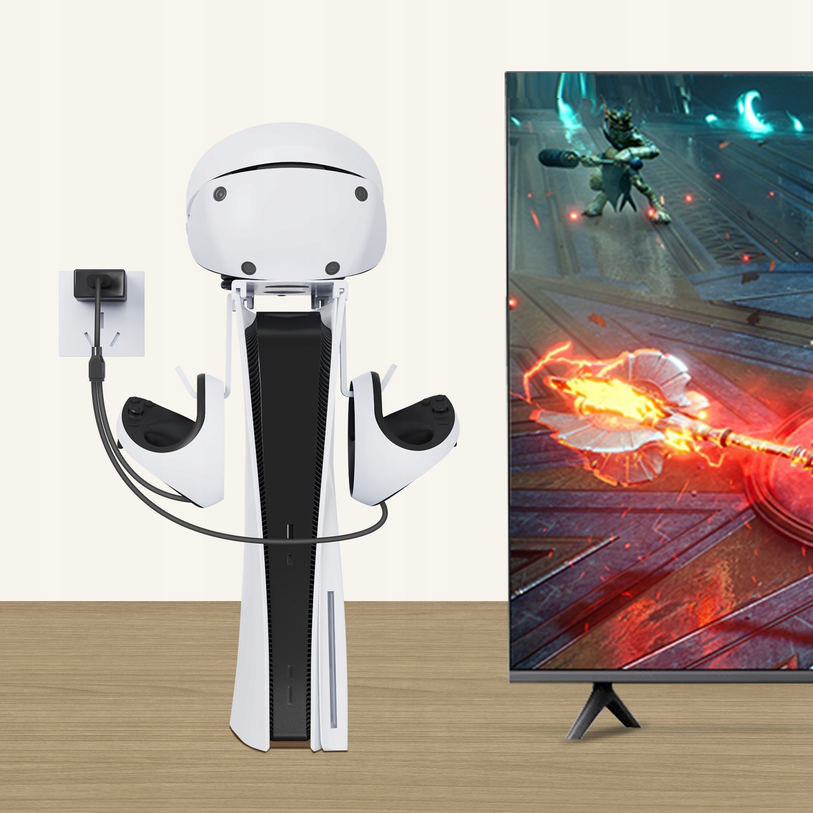 Wygodne zawieszenie akcesoriów blisko konsoli