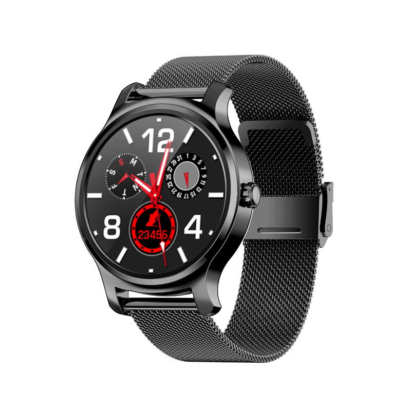 Zegarek Smartwatch R2 Kolor tarczy: czarny / Kolor i materiał paska: czarna bransoleta