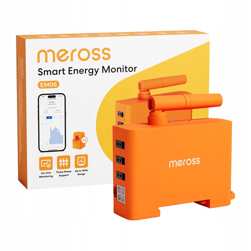 Inteligentny monitor zużycia energii Wi-Fi Meross EM06P-EU – Nowoczesne zarządzanie energią