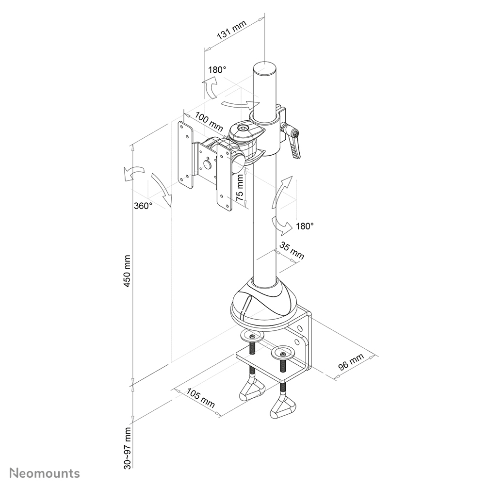 Właściwości montażowe – Standard VESA 75x75 i 100x100