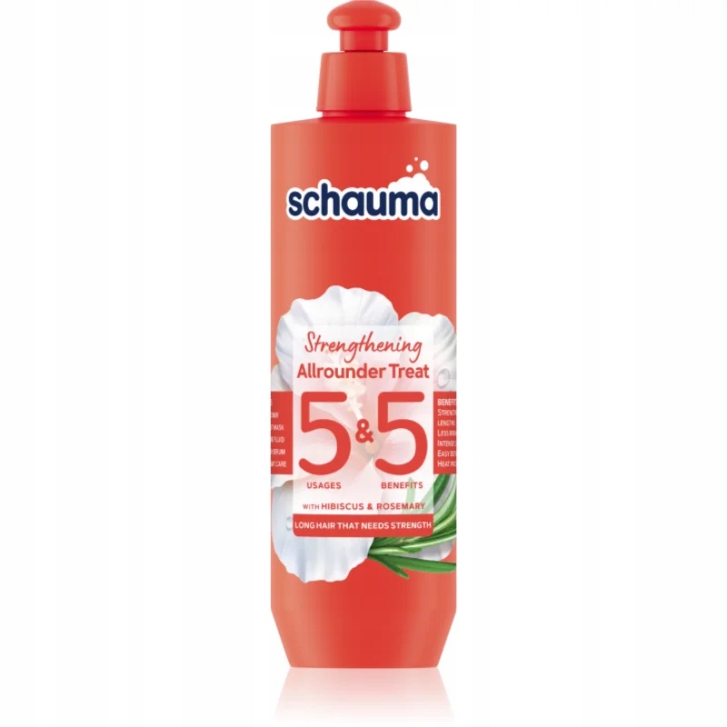 SCHAUMA Stronger for Longer – Maska do włosów długich z hibiskusem i rozmarynem 5w1