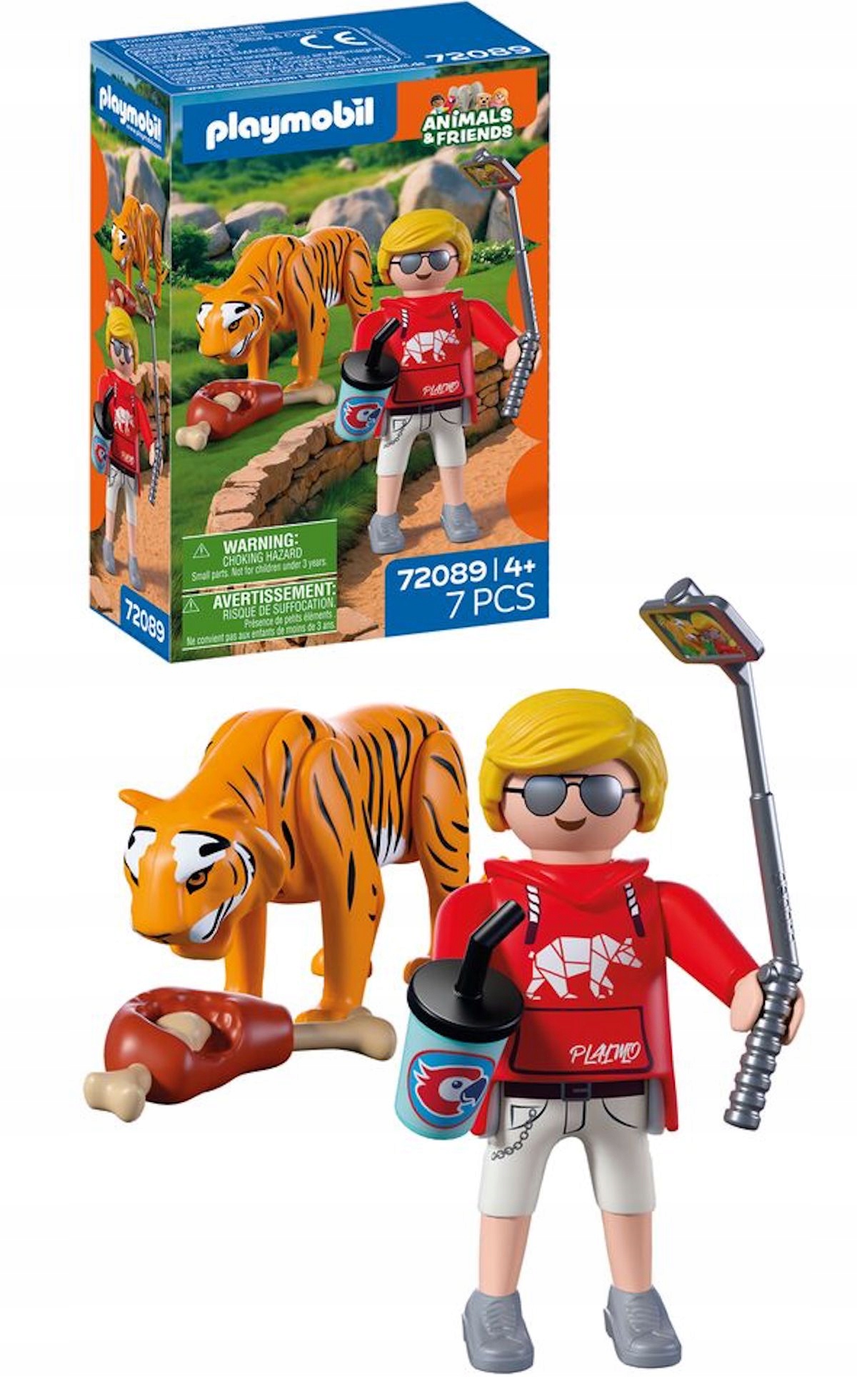 Playmobil 72089 – Figurka Tygrysa i Odwiedzającego w ZOO
