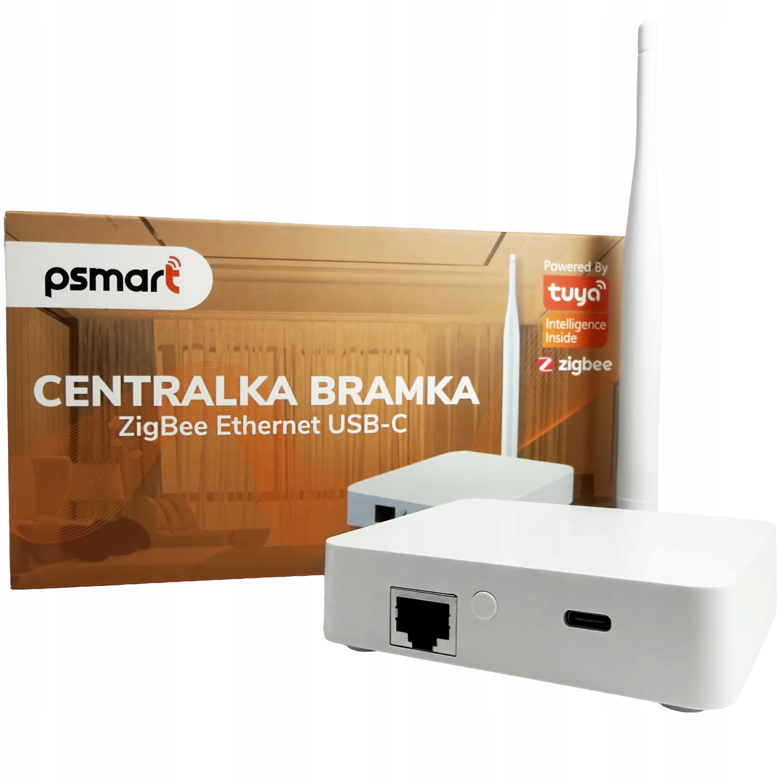 Bramka Centralka z Anteną LAN RJ45 USB-C ZigBee TUYA Smart Life PSMART – Inteligentne zarządzanie domem