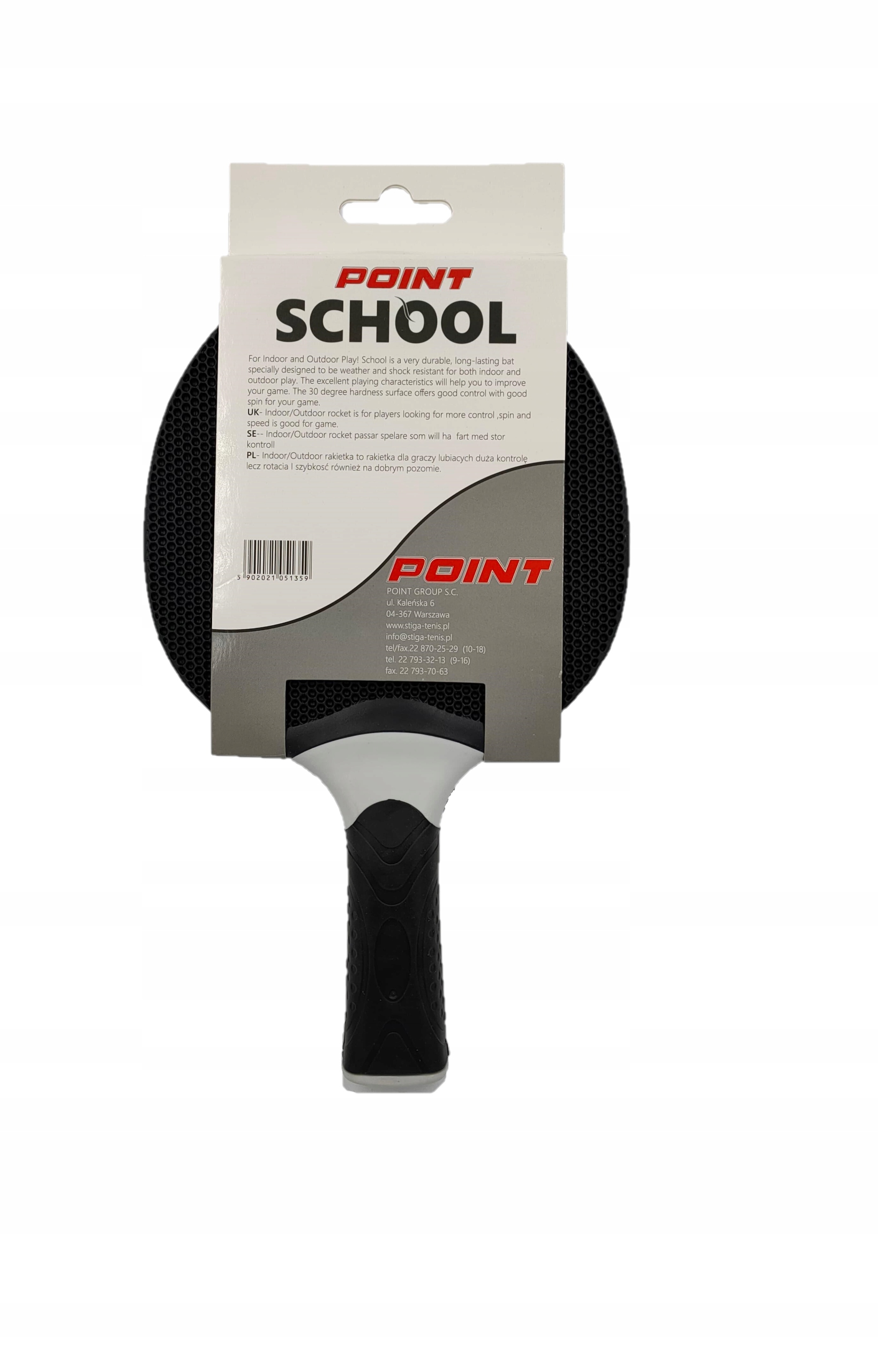 Rakietka do tenisa stołowego POINT SCHOOL – Idealna do gry na zewnątrz