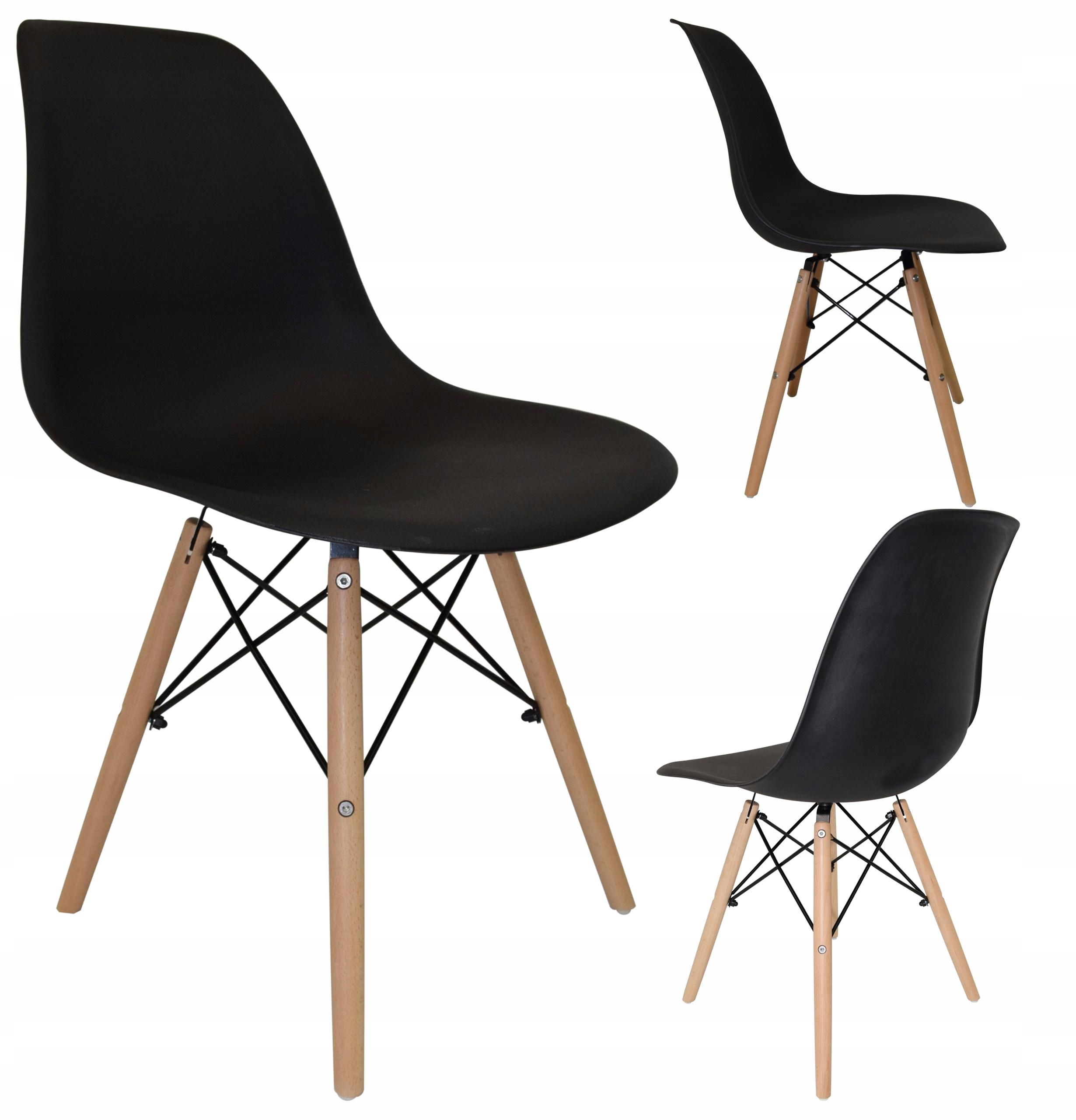 Czarne krzesło skandynawskie – Stylowe i nowoczesne do salonu, kuchni i biura