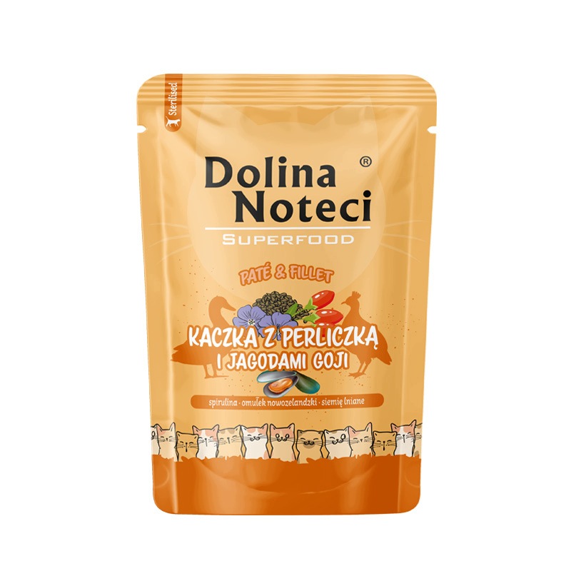 Mokra karma dla kota po sterylizacji Dolina Noteci Superfood kaczka 85 g – Zdrowe odżywianie dla Twojego pupila