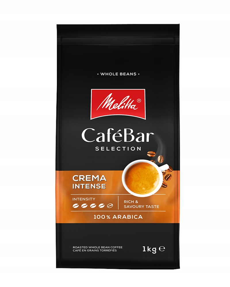 Melitta CafeBar Crema Intense 1 kg – Doskonała kawa ziarnista dla koneserów
