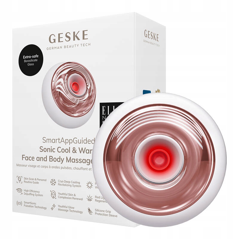 Soniczny masażer do ciała i twarzy Cool & Warm 9w1 Geske – Innowacyjna pielęgnacja w Twoim domu
