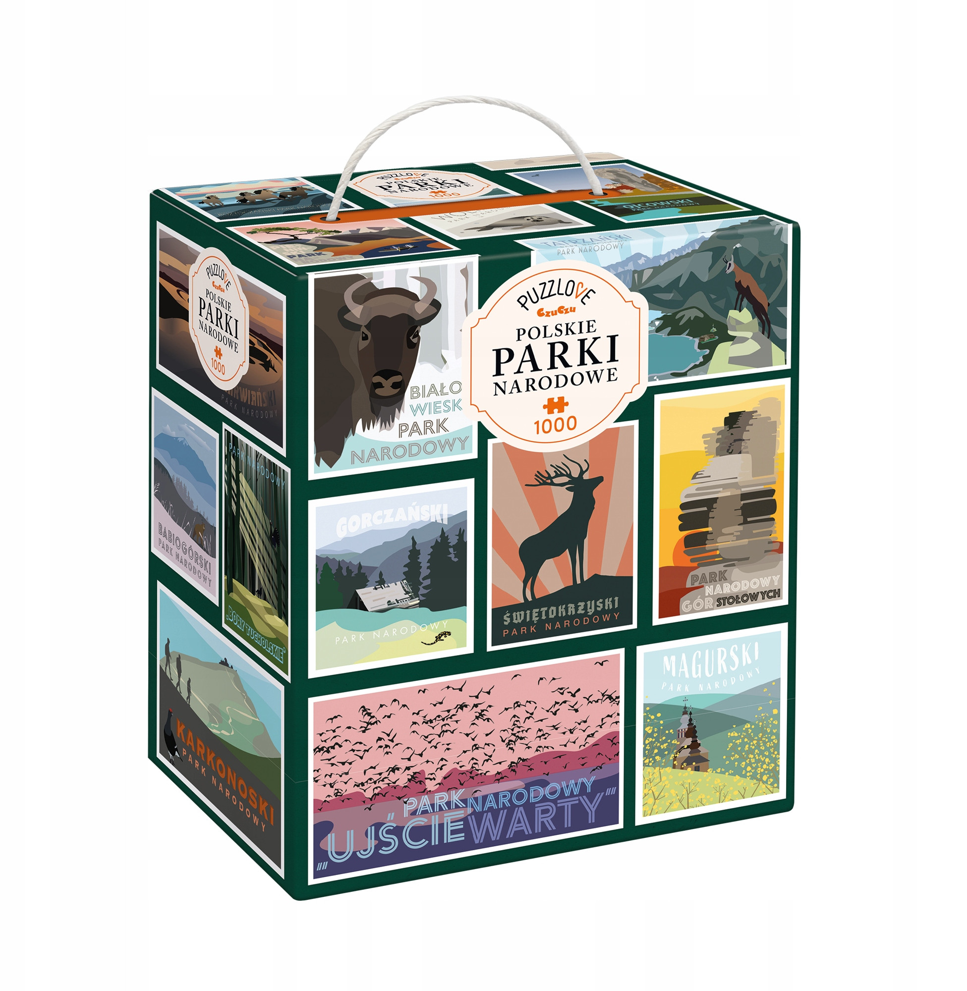 NICI Puzzlove CzuCzu Polskie Parki Narodowe – Odkryj piękno natury w 1000 elementach