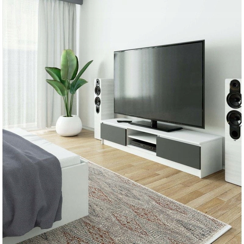 Szafka RTV NOVA 160x40x33 cm – Elegancja i funkcjonalność w Twoim salonie