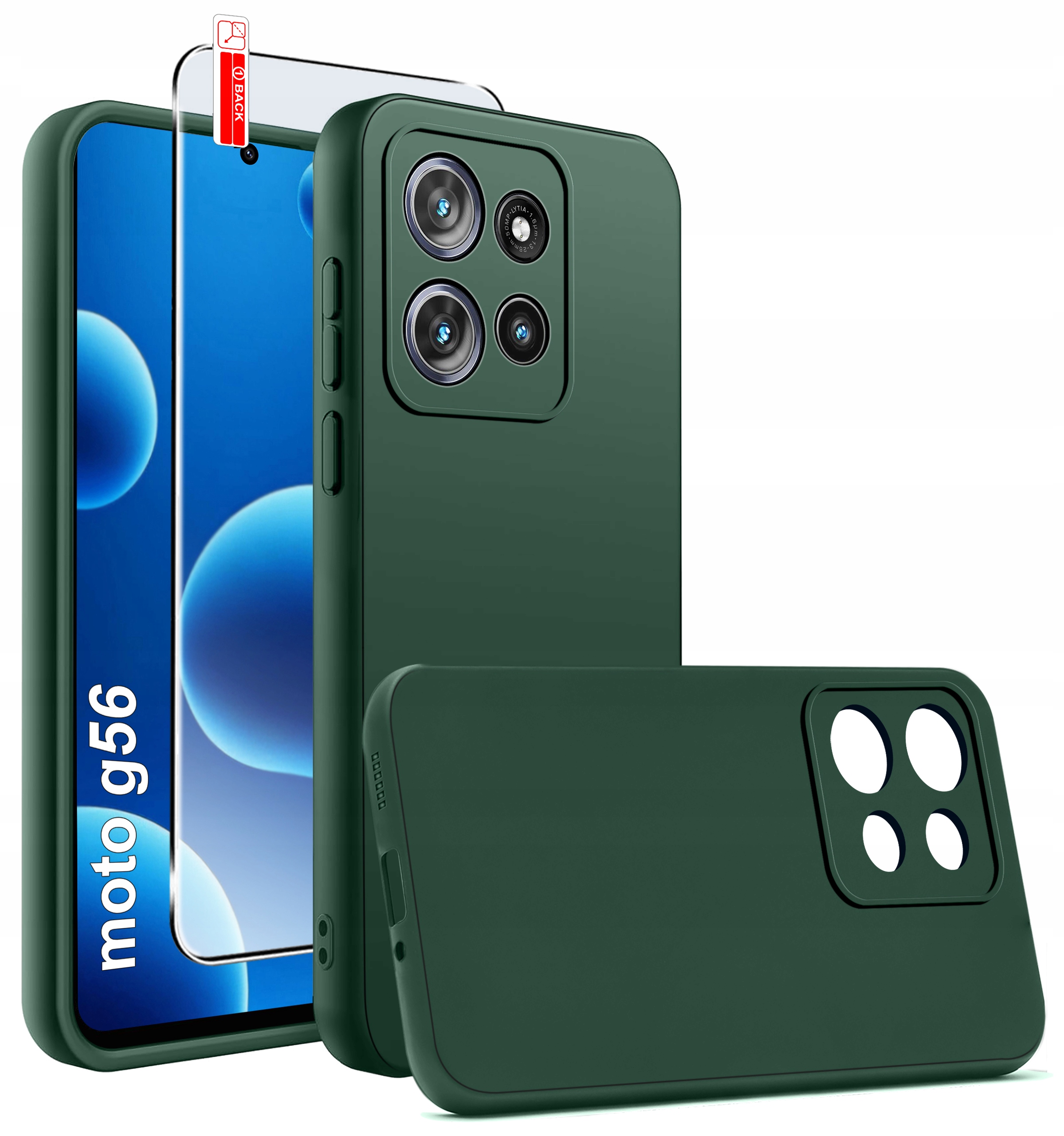 Etui Zielone Matowe Silikon Slim do Motorola G56 5G – Styl i Ochrona w Jednym