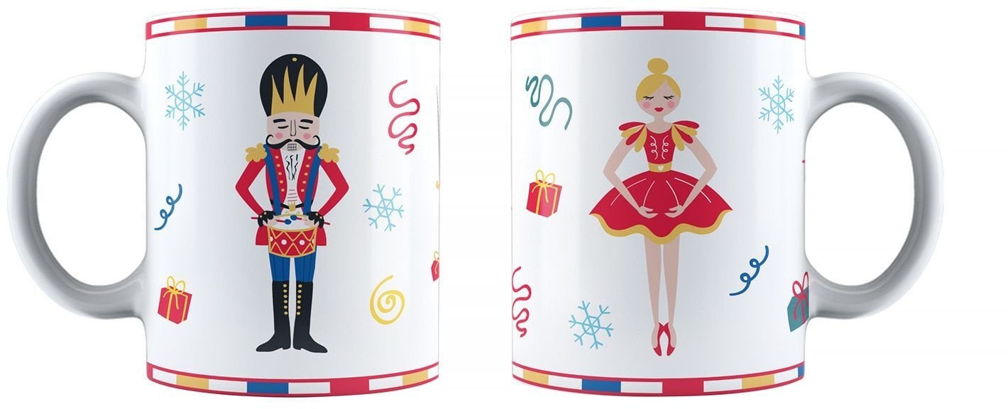 Kubki z motywem świątecznym z Dziadka do Orzechów