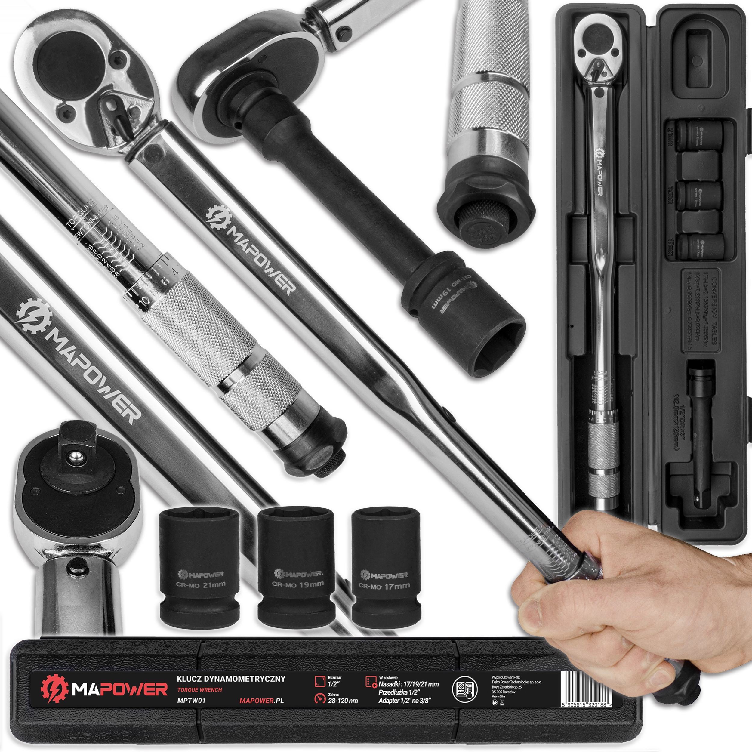 Klucz dynamometryczny MAPOWER MPTW01 1/2