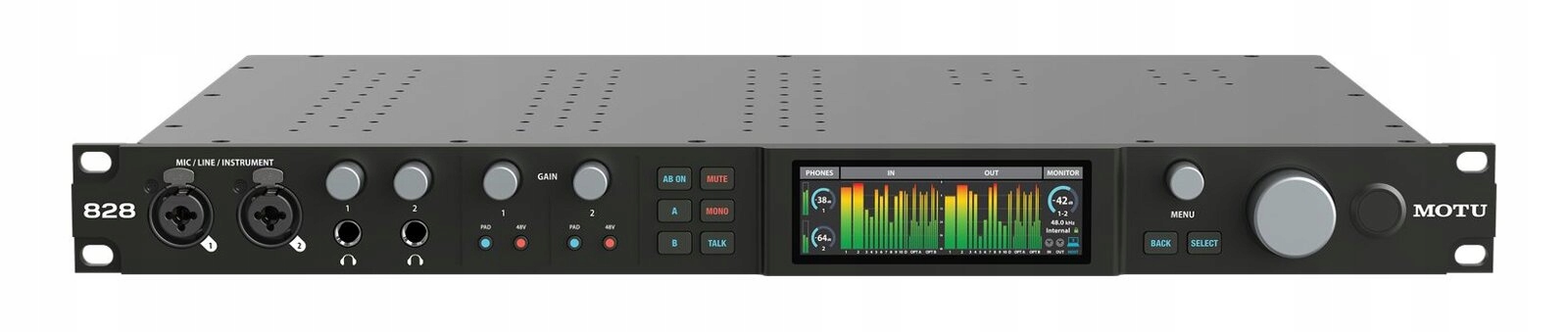 MOTU 828 – Interfejs audio USB-C 28x32 z DSP i LCD 192kHz