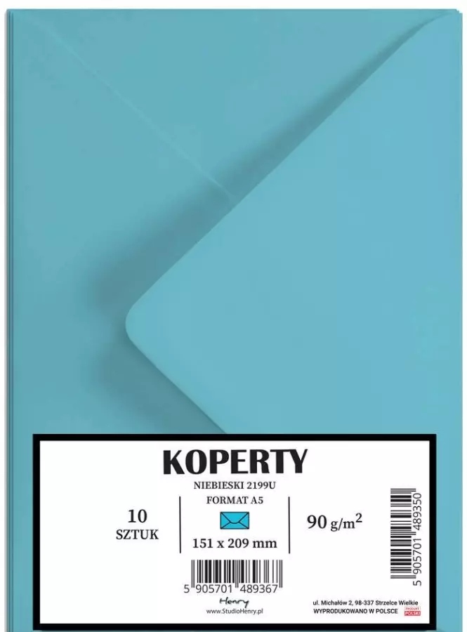 Koperty A5 Niebieskie 10szt – Idealne do Twojej Korespondencji