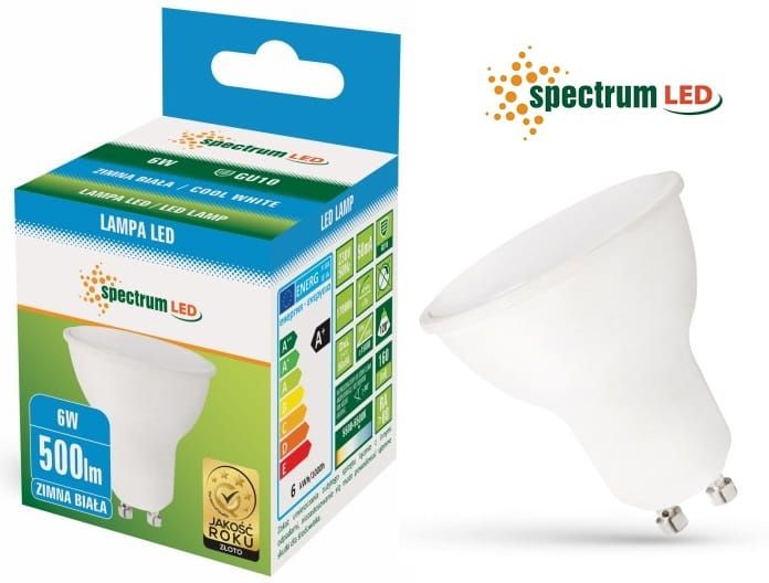 Żarówka Led GU10 6W zimna spectrumLED WOJ13266 Żarówka Led GU10 6W zimna spectrumLED WOJ13266