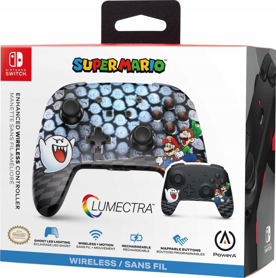 PowerA SWITCH Pad bezprzewodowy Enhanced Lumectra Mario Peek-A-Boo – Nowoczesny kontroler do Nintendo Switch