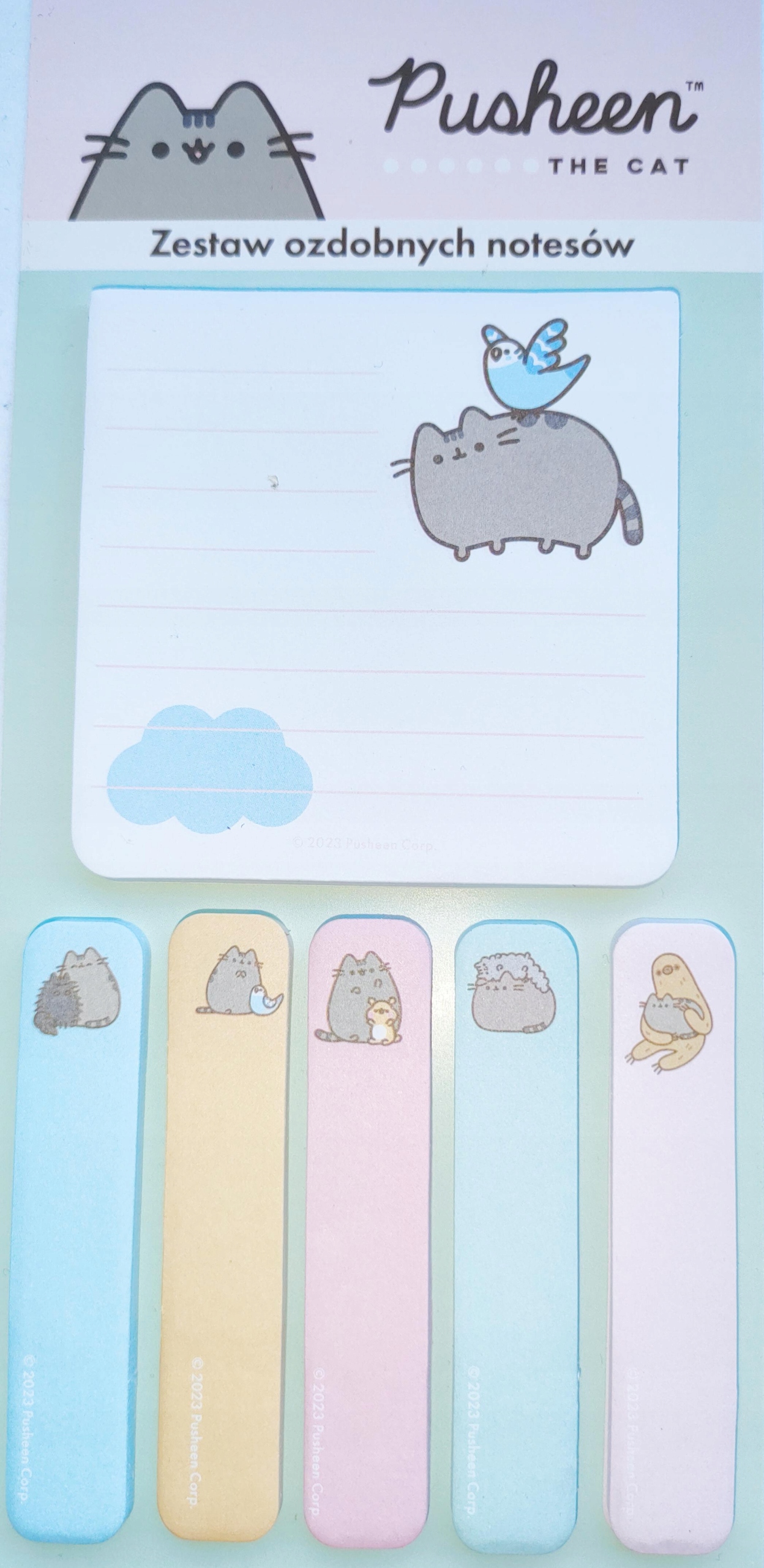 Pastelowe kolory i zabawne ilustracje z Pusheenem