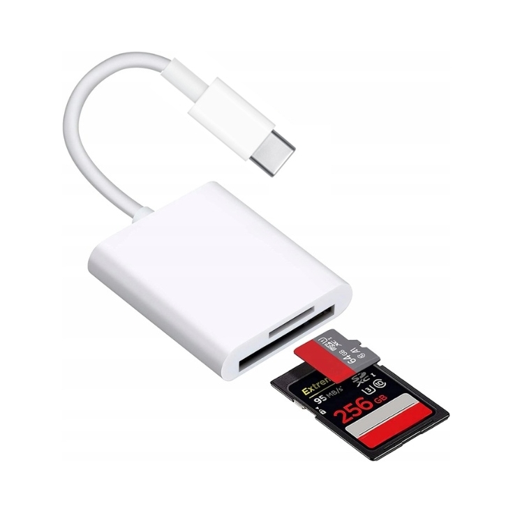 CZYTNIK KART USB-C ADAPTER PRZEJŚCIÓWKA USB TYP C MICRO SD/TF DO 256GB – Rozszerz możliwości swojego sprzętu