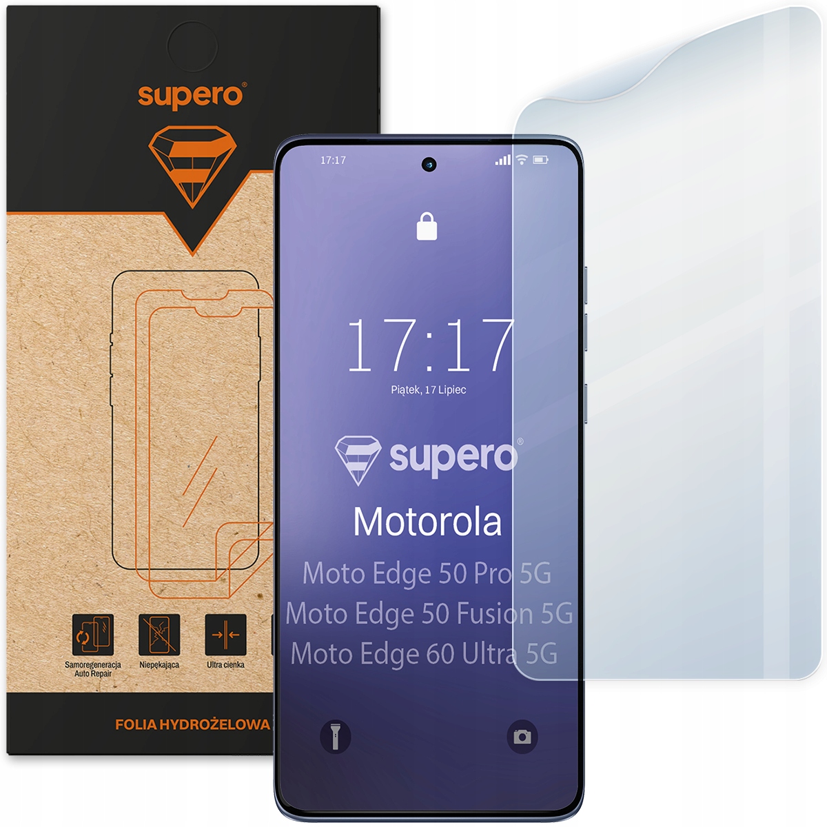 Folia hydrożelowa Supero do Motorola Moto Edge 50 Pro/Fusion/Ultra 5G – Doskonała ochrona ekranu