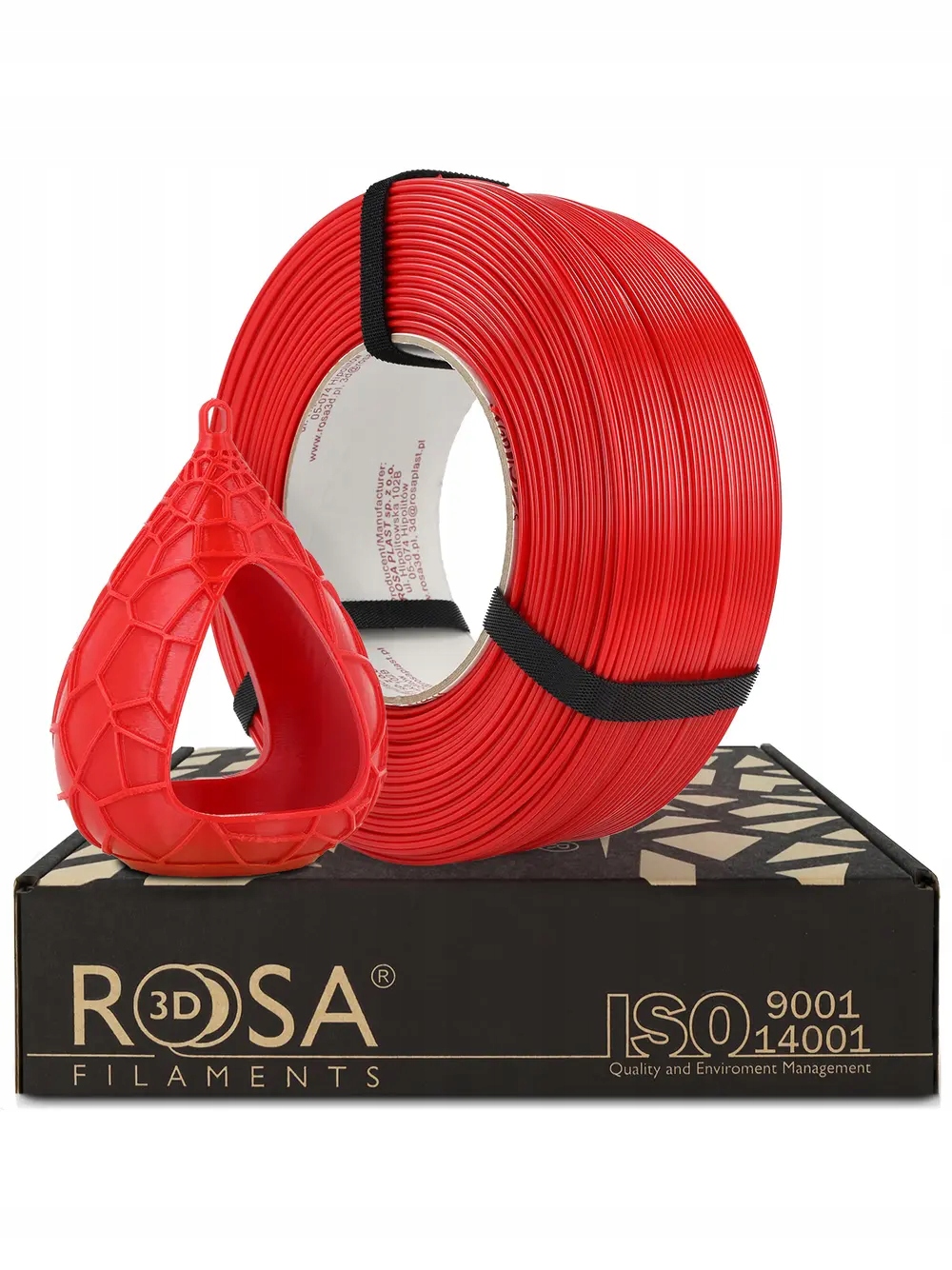 Filament Rosa3D ReFill PET-G Standard HS Red 1,75mm 1kg – Idealny do druku 3D