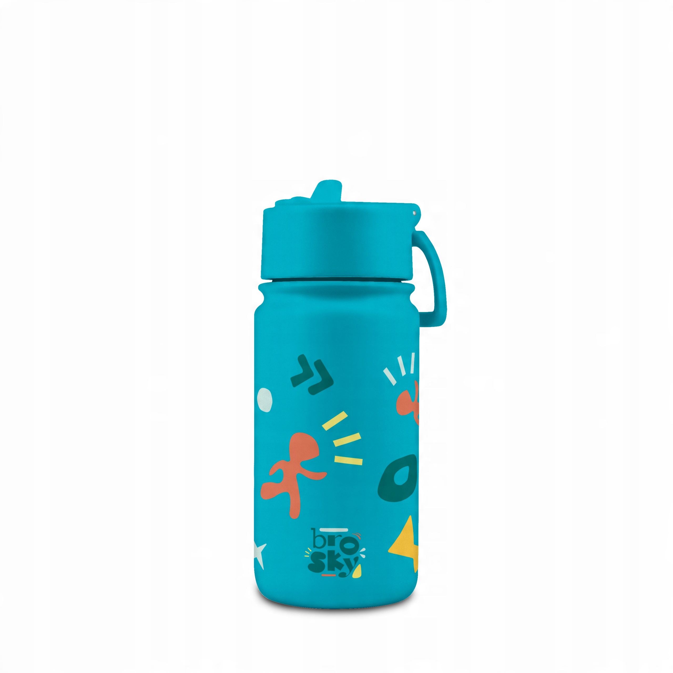 Brosky Pattern Stalowa butelka na wodę w kolorze morskim 450ml – Idealny towarzysz na każdą okazję