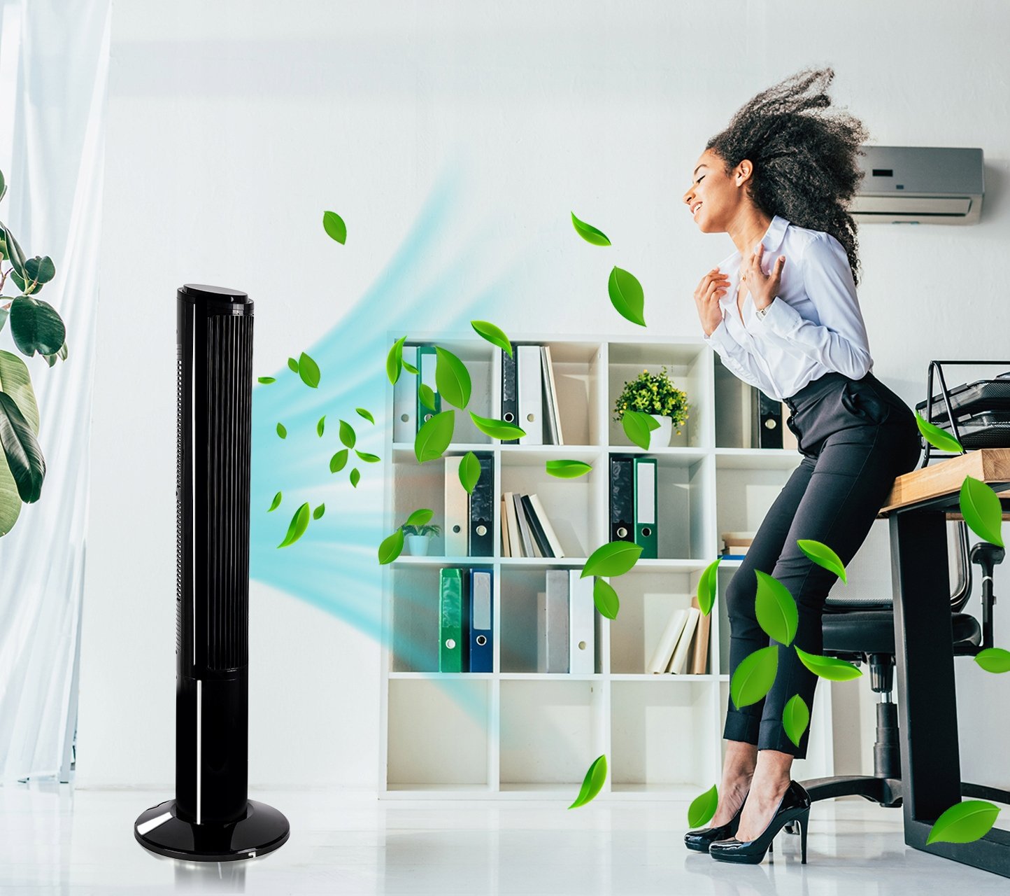 WENTYLATOR KOLUMNOWY WIATRAK PODŁOGOWY JONIZACJA Funkcje oscylacja timer jonizacja inne