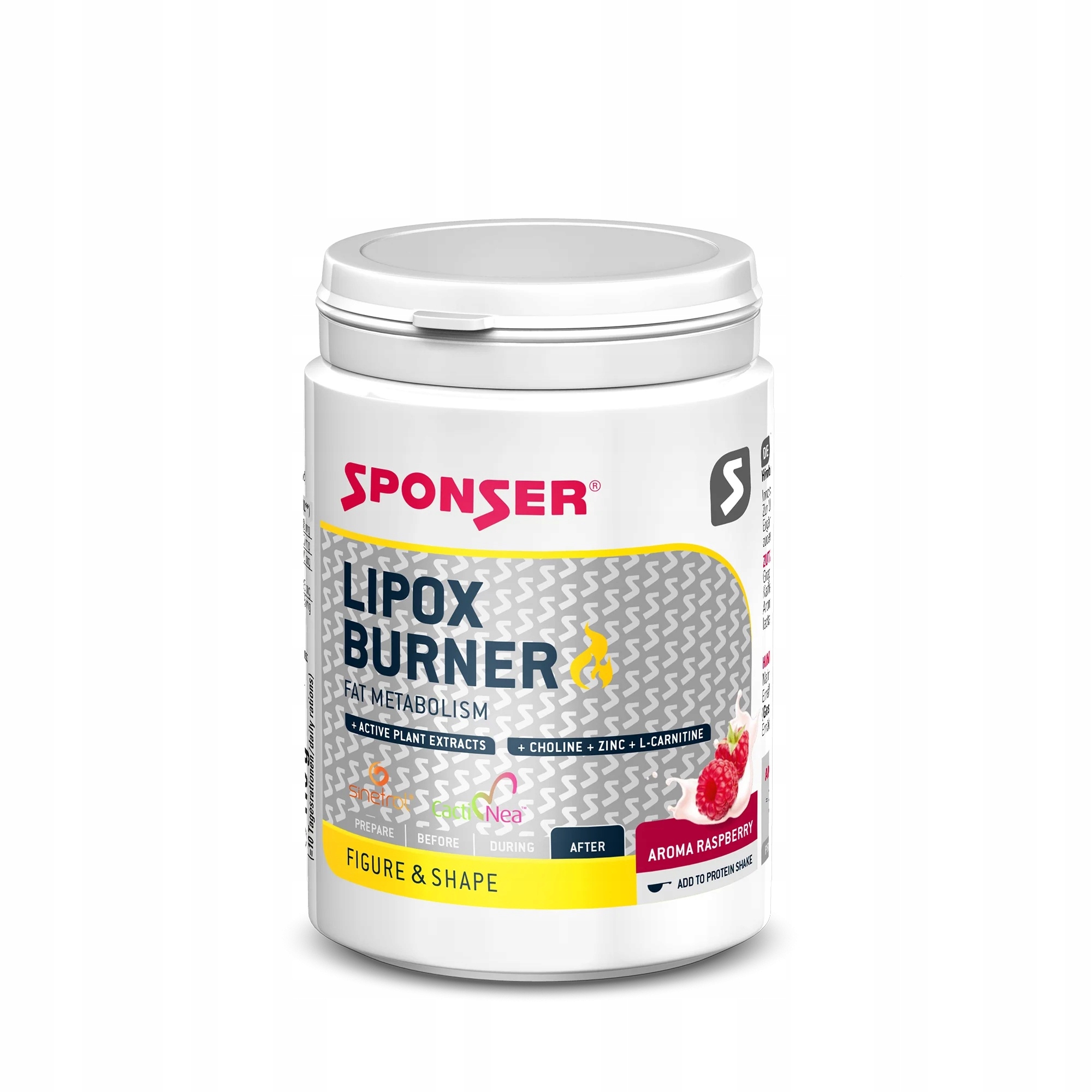 Napój SPONSER LIPOX BURNER – Skuteczny spalacz tłuszczu o smaku owoców leśnych