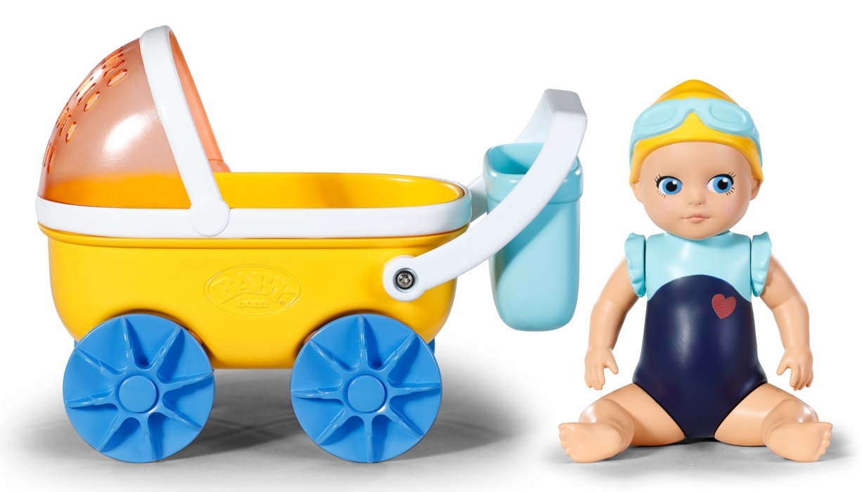 Wózek do kąpieli z lalką Emma – Kolorowe przygody w wodzie